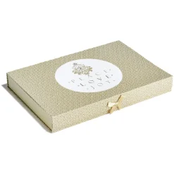 Gifi Boîte cadeau rectangulaire Noël inscription Peace Love Joy doré^ Loisirs Créatifs Et Emballage Cadeau