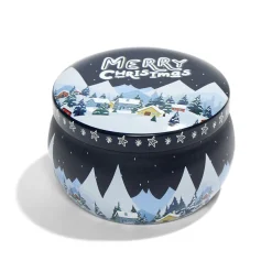 Gifi Boîte de Noël en fer Merry Christmas - 4 coloris^ Table De Noël