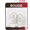 Sale Gifi Bougie anniversaire chiffre 20