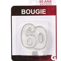 Clearance Gifi Bougie anniversaire chiffre 60