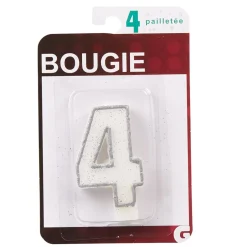Clearance Gifi Bougie anniversaire chiffre 4