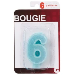 New Gifi Bougie anniversaire chiffre 6