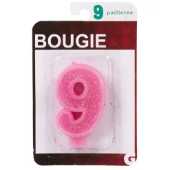 Outlet Gifi Bougie anniversaire chiffre 9