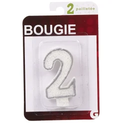 Discount Gifi Bougie anniversaire chiffre 2