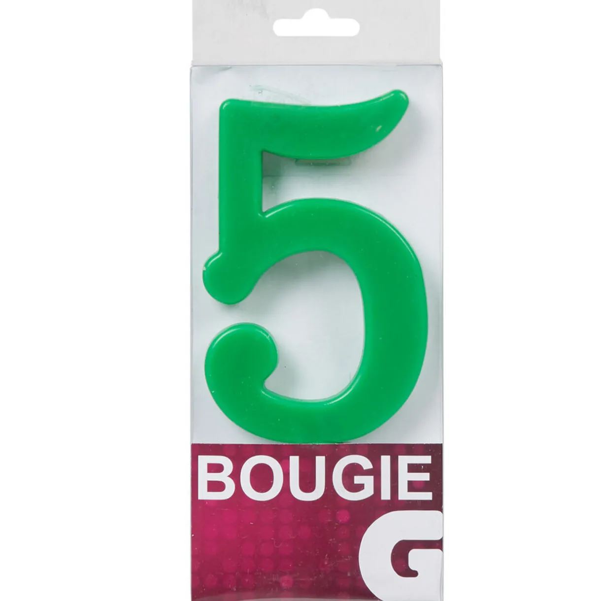 Sale Gifi Bougie anniversaire chiffre 5 vert