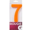 Sale Gifi Bougie anniversaire chiffre 7 orange