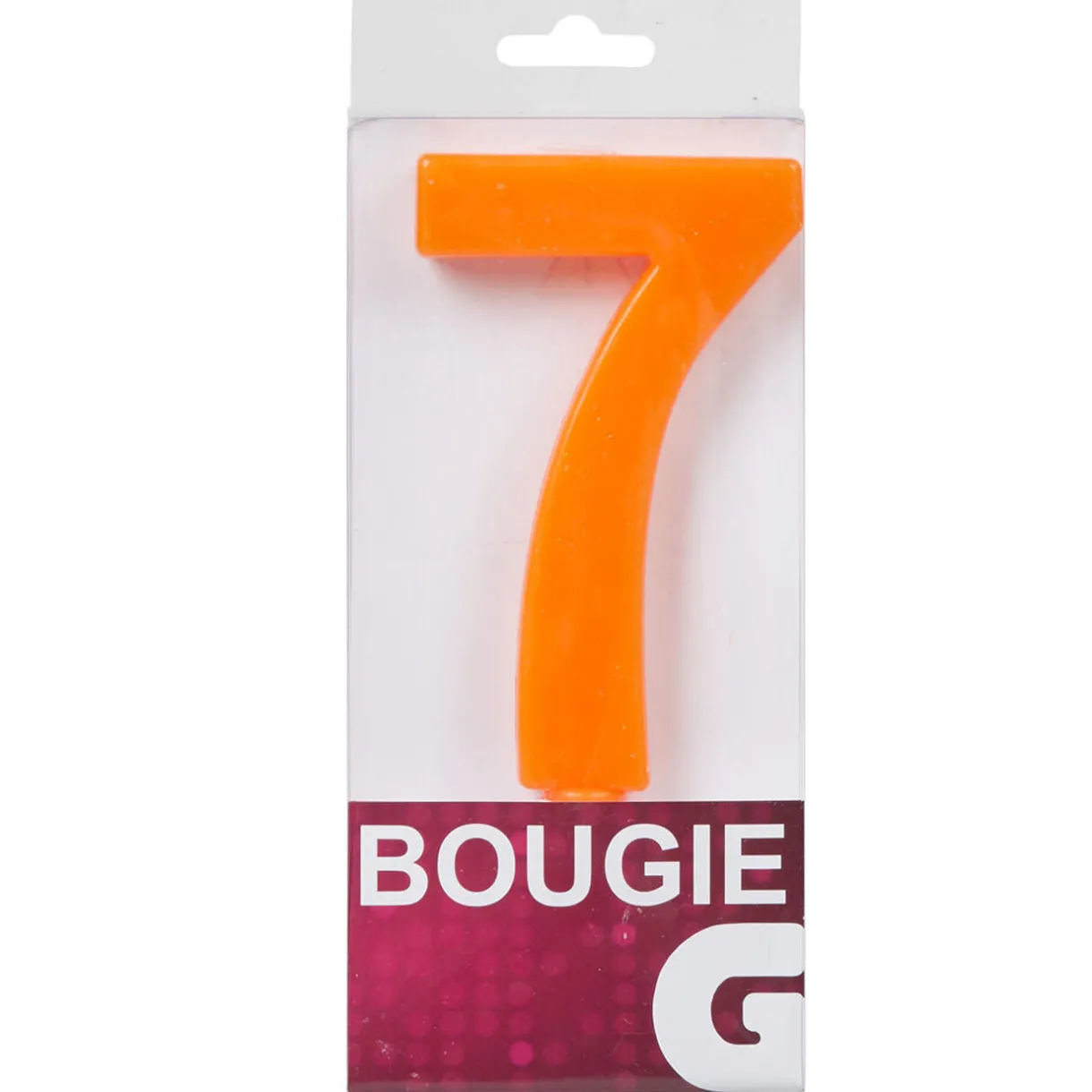 Sale Gifi Bougie anniversaire chiffre 7 orange