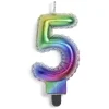 New Gifi Bougie anniversaire chiffre 5 iridescent