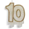 Online Gifi Bougie anniversaire chiffre 10 doré