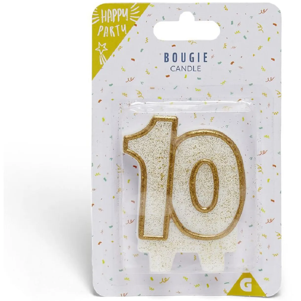Online Gifi Bougie anniversaire chiffre 10 doré