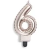 Sale Gifi Bougie anniversaire chiffre 6 rose gold