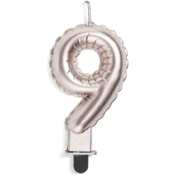 Clearance Gifi Bougie anniversaire chiffre 9 rose gold