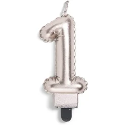 New Gifi Bougie anniversaire chiffre 1 rose gold