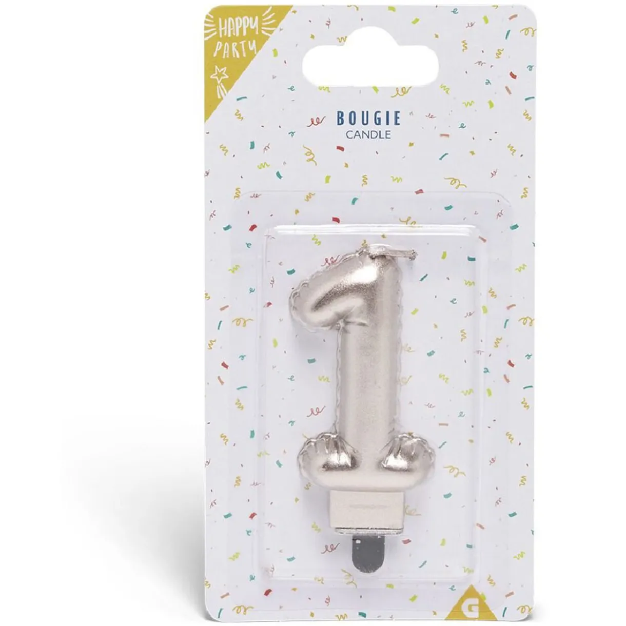 New Gifi Bougie anniversaire chiffre 1 rose gold