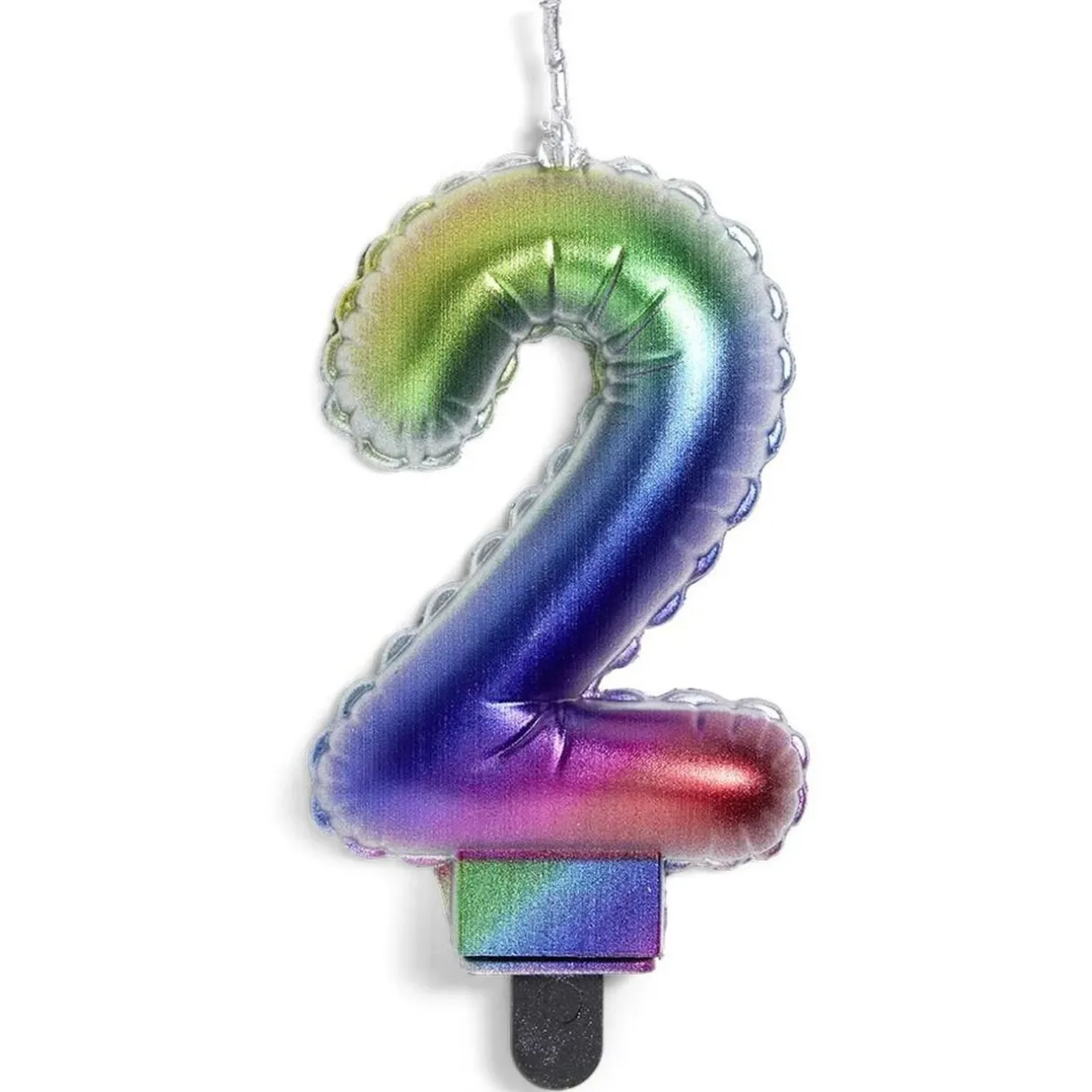 Clearance Gifi Bougie anniversaire chiffre 2 iridescent