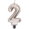 Gifi Bougie anniversaire chiffre 2 rose gold