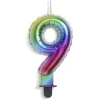 Clearance Gifi Bougie anniversaire chiffre 9 iridescent
