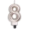 Discount Gifi Bougie anniversaire chiffre 8 rose gold
