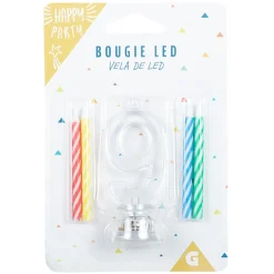 Online Gifi Bougie anniversaire lumineuse à led chiffre 9