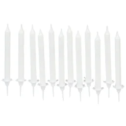 Discount Gifi Bougie d'anniversaire blanc avec support x 12