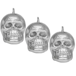 Discount Gifi Bougie Halloween en forme de crâne x3