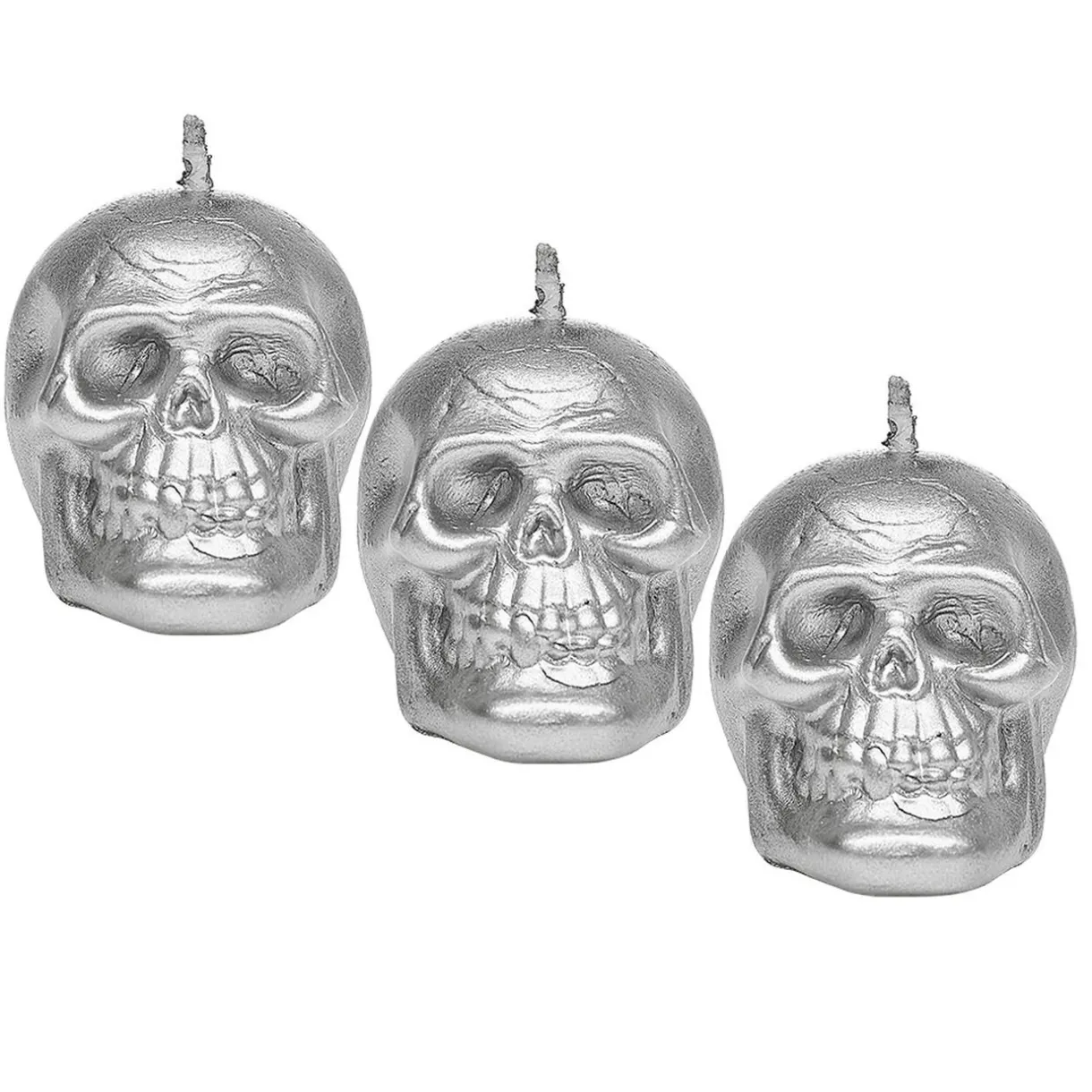 Discount Gifi Bougie Halloween en forme de crâne x3