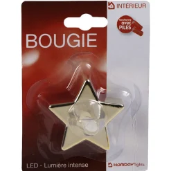 Gifi Bougie led étoile dorée^ Décoration Extérieure De Noël