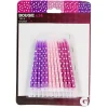 Best Gifi Bougies anniversaire à pois blanc rose et violet XXL x24