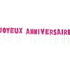 Discount Gifi Bougies Joyeux anniversaire rose à paillettes