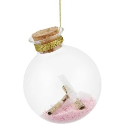 Gifi Boule déco de Noël rose Ø8 cm^ Décoration Sapin