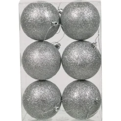 Gifi Boule de Noel X6 argent^ Décoration Sapin
