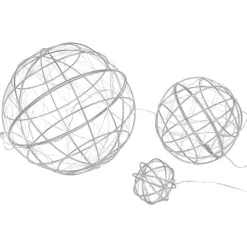 Gifi Boule de Noël 100 LED blanc chaud x3^ Décoration Extérieure De Noël