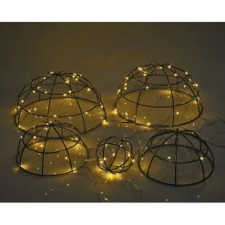 Gifi Boule de Noël 100 LED blanc chaud x3^ Décoration Extérieure De Noël