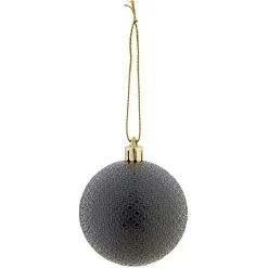 Gifi Boule de Noël à motif relief brillant^ Décoration Sapin