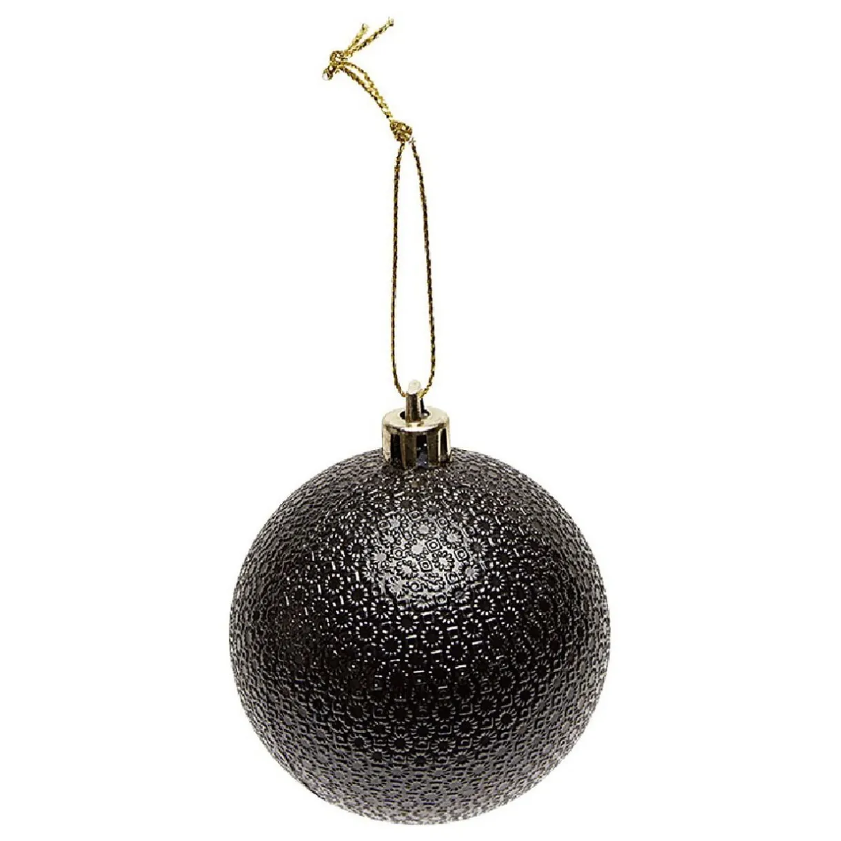 Gifi Boule de Noël à motif relief brillant^ Décoration Sapin