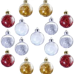 Gifi Boule de Noël à suspendre intérieur décoré fil métallisé x15^ Décoration Sapin