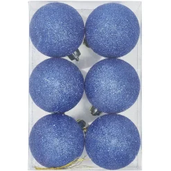 Gifi Boule de Noël argenté à paillettes Ø6 cm x6^ Décoration Sapin