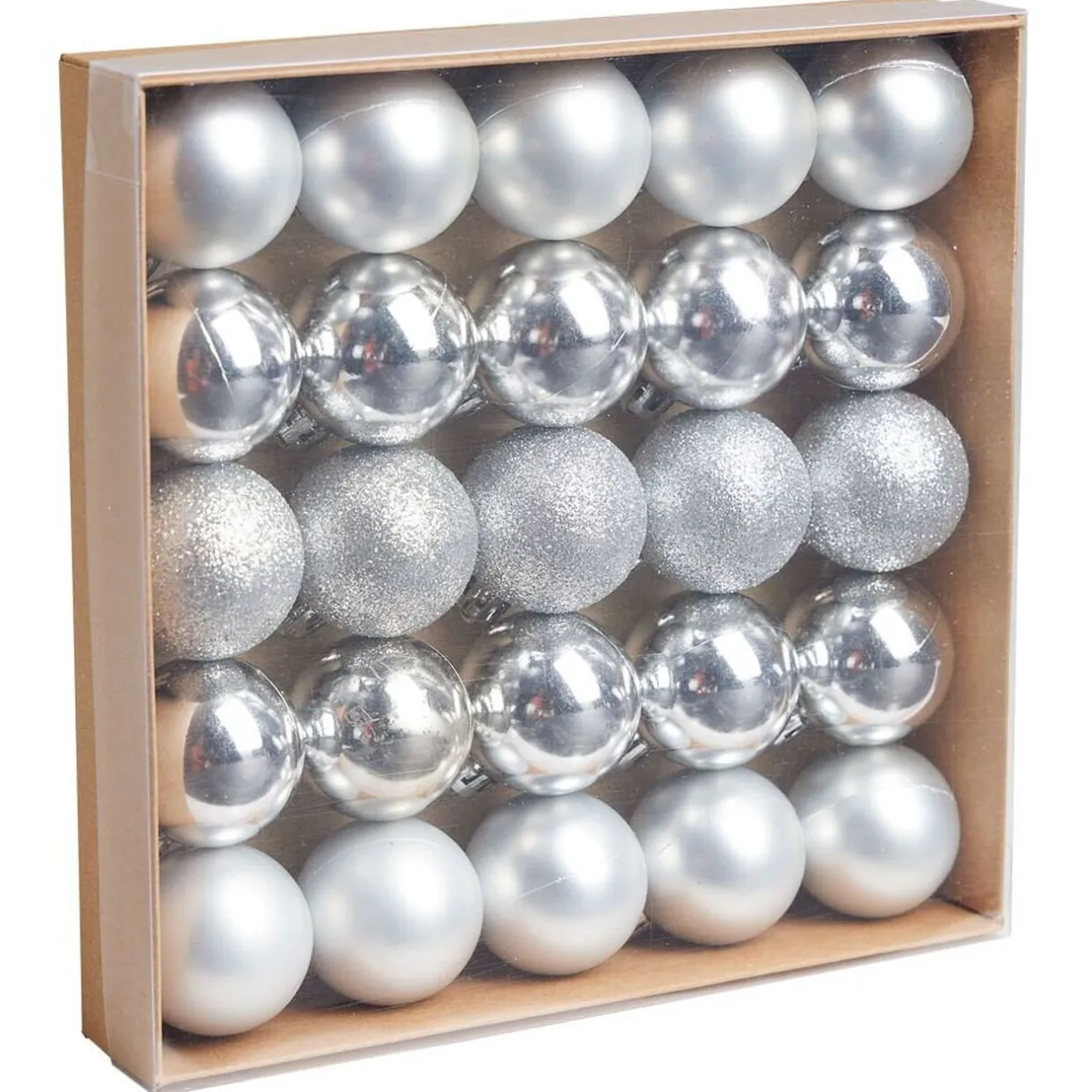 Gifi Boule de Noël argenté Ø4cm x25^ Décoration Sapin