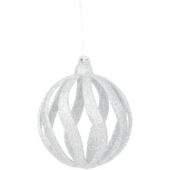 Gifi Boule de Noël argentée ajourée x6^ Décoration Sapin