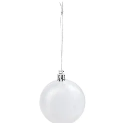 Hot Gifi Boule de Noël argentée brillante et mate x10