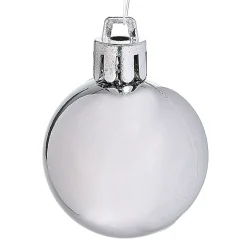 Gifi Boule de Noël argentée et blanche x25^ Décoration Sapin