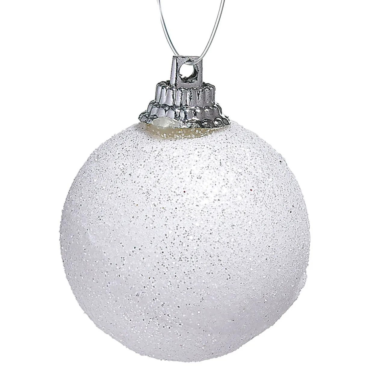 Gifi Boule de Noël argentée et blanche x25^ Décoration Sapin