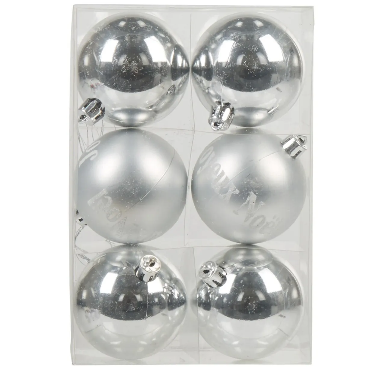 Gifi Boule de Noël argentée x6^ Décoration Sapin