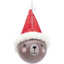 Gifi Boule de Noël avec bonnet à suspendre^ Décoration Sapin