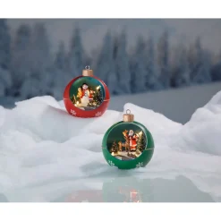 Gifi Boule de Noël avec figurines 4 LED^ Décoration Intérieure De Noël