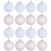 Gifi Boule de Noël blanc rose mat brillant x8^ Décoration Sapin
