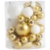Gifi Boule de Noël blanche et dorée x50^ Décoration Sapin