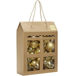 Gifi Boule de Noël blanche et dorée x50^ Décoration Sapin