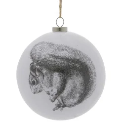 Gifi Boule de Noël blanche motif gravure esprit scandinave nature - 4 modèles^ Décoration Sapin