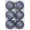 Gifi Boule de Noël bleu Ø6 cm x6^ Décoration Sapin